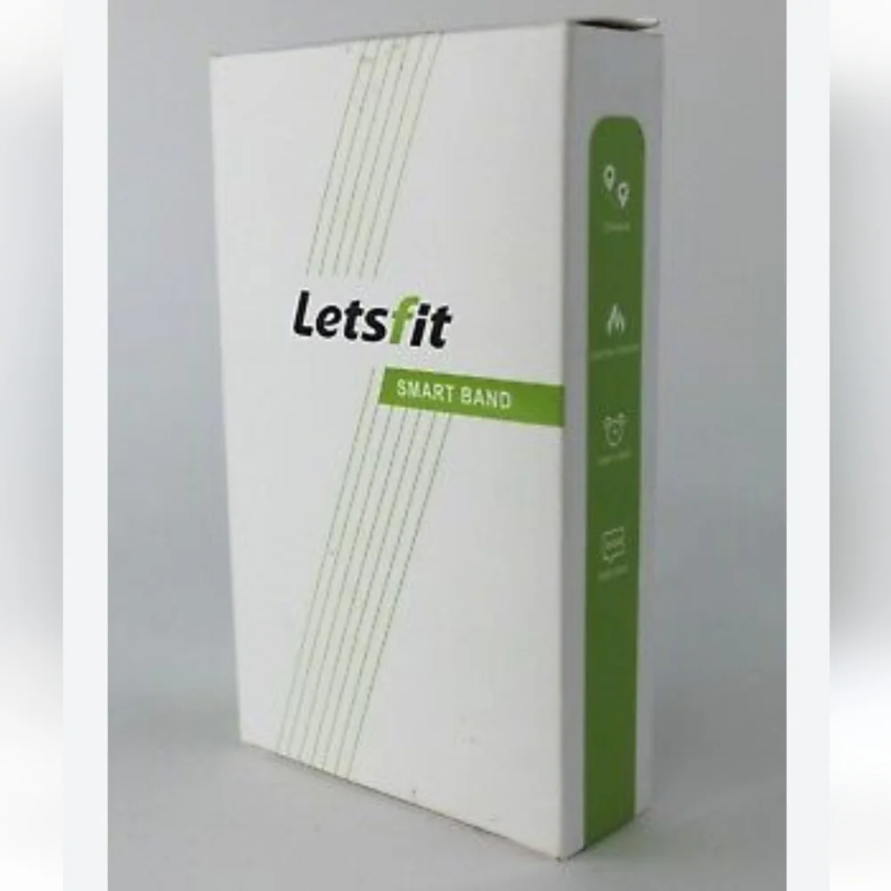 LetsFit ID 30 Plus Heart Rate Fitness Step Tracker HR Fitness Watch x2 straps
